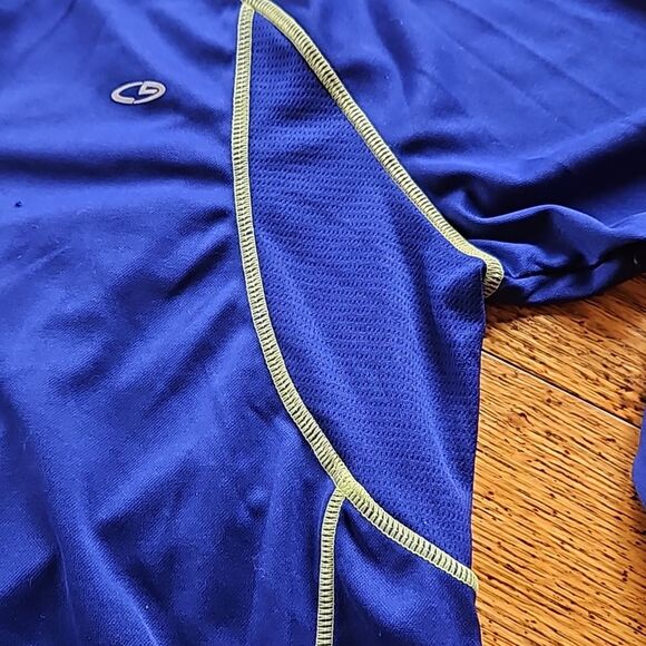 C9 by Champion XL 14/16 Juniors Blue with Neon Green Accent Sweatshirt Y2K Loose - Picture 6 of 7